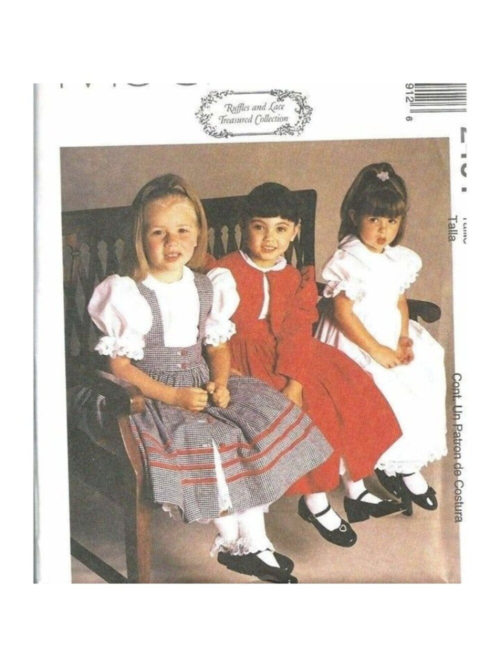 Vintage Sewing Pattern McCalls 2491 Girls Dress Jacket Ruffles Lace 4-5-6 BTS UC